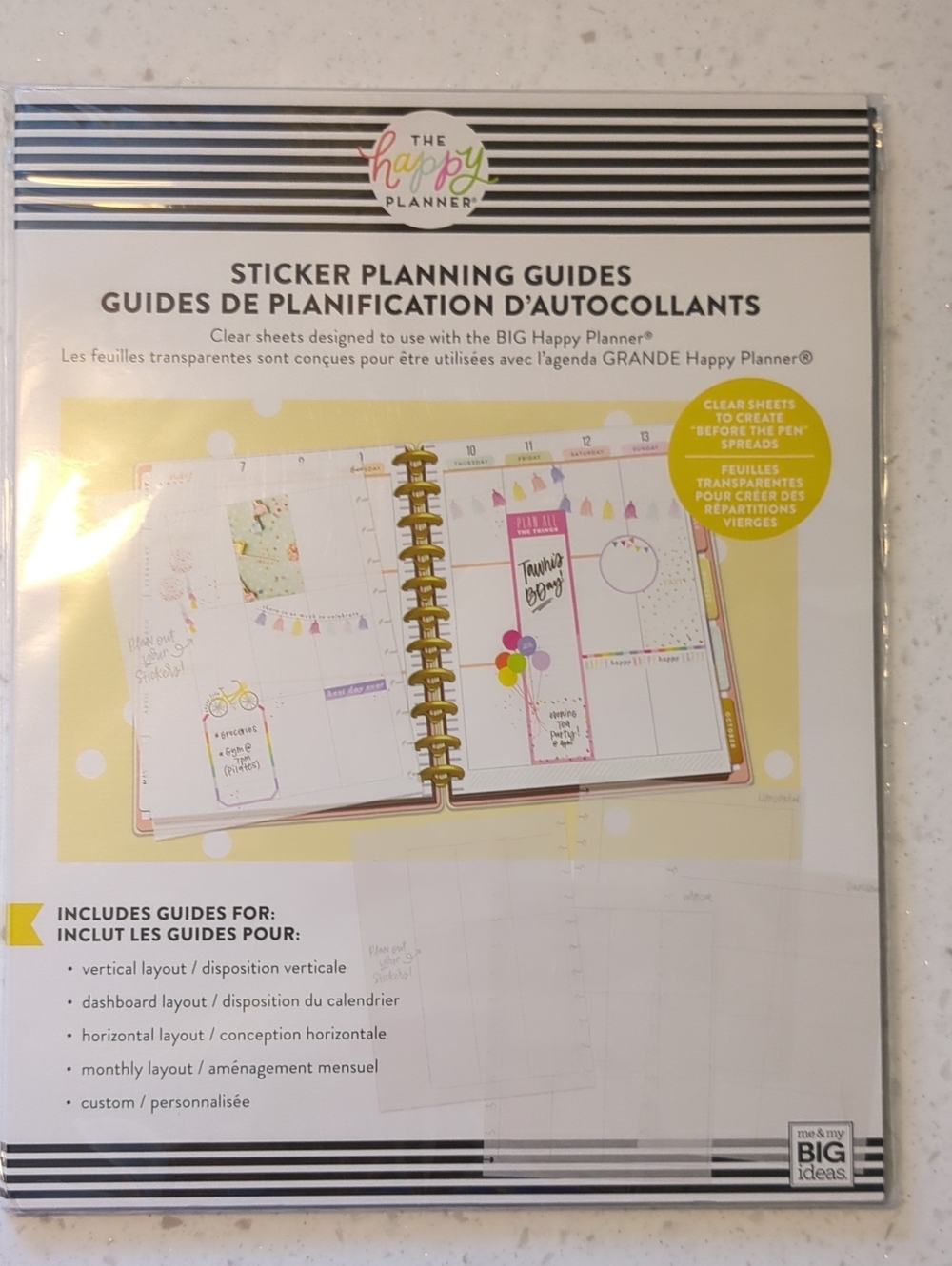The Happy Planner Sticker Planning Guides - Clear Sheets To Create Your Planner